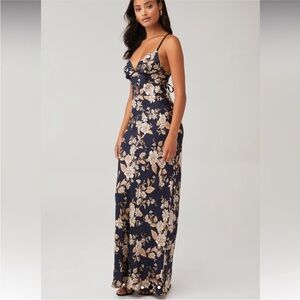 Bec & Bridge Pink Tan Maxi Dress Sleeveless Spaghetti Strap